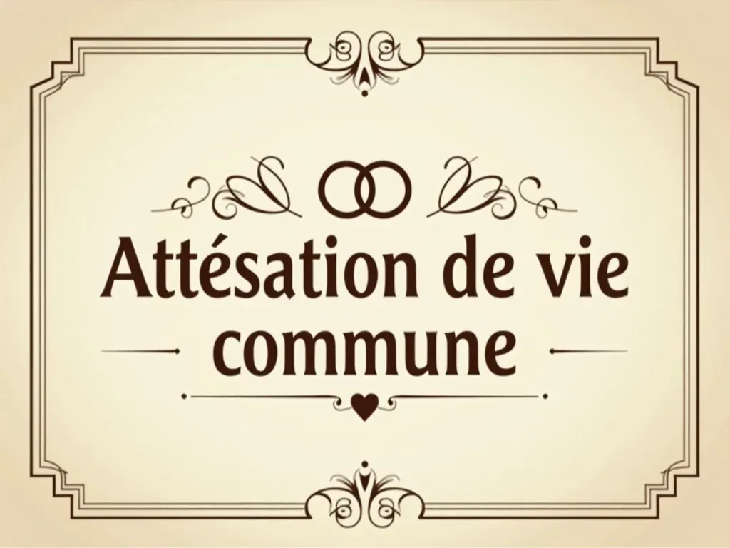 Attestation de vie commune